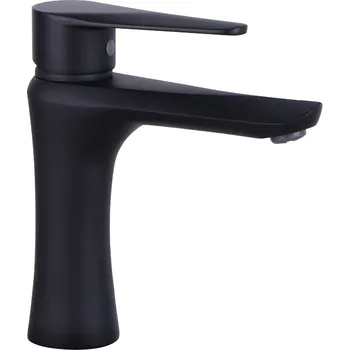 Vodovodní baterie CERANO - Umyvadlová stojánková baterie Sabrina - nízká - černá matná