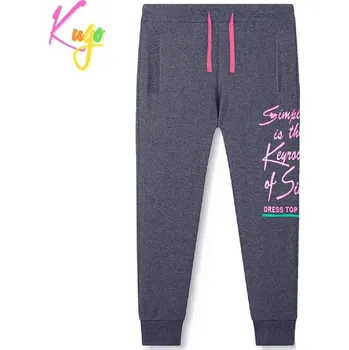 Dívčí tepláky Kugo M6002 tmavě modrý melír