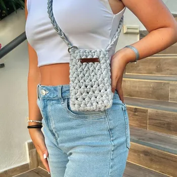 Háčkov Háčkovaná taška - WalkBuddy Extra Varianta: S, Barva: Lilac