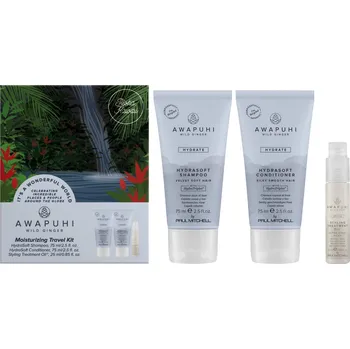Kosmetická sada Paul Mitchell Awapuhi Wild Ginger Moisturizing Travel Kit - Šampon 75 ml + kondicionér 75 ml + olej na vlasy 25 ml Dárková sada