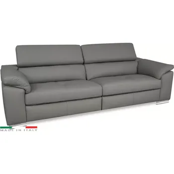 Pohovka Moderní kožená pohovka LOREN II (4P), šedá (madras - 128 grey)