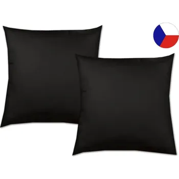 Dekorativní polštářek Jednobarevný saténový dekorační polštářek 40x40 Luxury Collection Černý