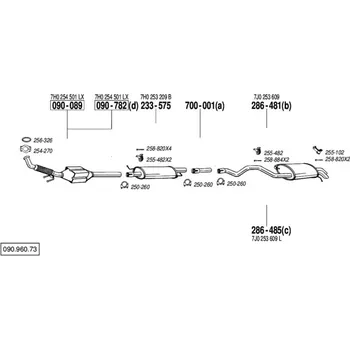 Výfukový systém držák katu Bosal 255-796