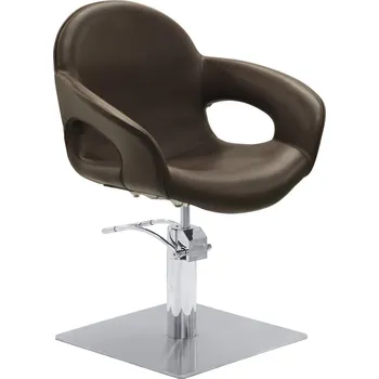 Sibel CAPRICIOUS kadeřnická židle hnědá, čtvercová podstava