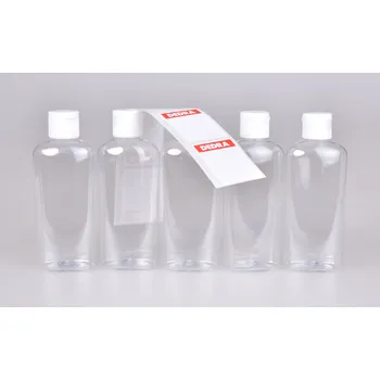 LABSET | 5 ks vzorkových lahviček se štítky | 100 ml | na vzorky parfémů, kosmetiky & čisticích prostředků Dedra