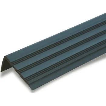 ukončovací lišta Schodová hrana PVC 1891 - 82×45mm Barva: Černá č.600, Zvolte délku: 150 cm
