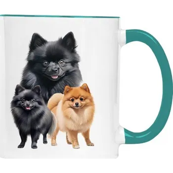 Hrnek malý barevný s potiskem Malý pomeraniani