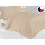 Saténové jednobarevné ložní povlečení Béžové 70x90, 140x200