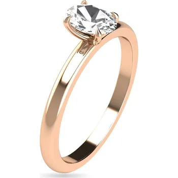Prsten Obruč z růžového zlata solitaire pro 0,5ct diamant Alexia, 14K CSTM6R-050 + dárkové balení LUXUS zdarma