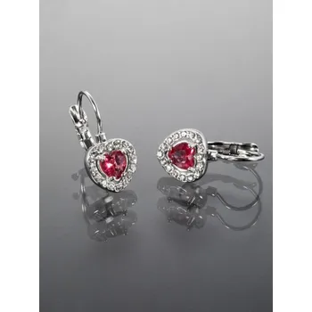 Náušnice Prosperk Náušnice z oceli růžová srdíčka S3099