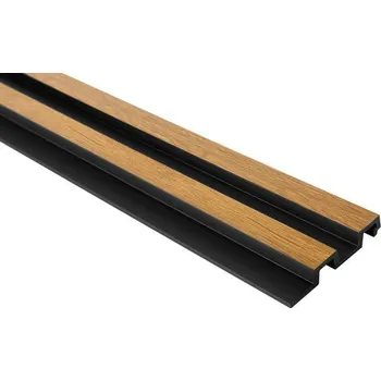 Obklad Lamelový obklad Largo s dřevodekorem - Dub přírodní délka 200 cm