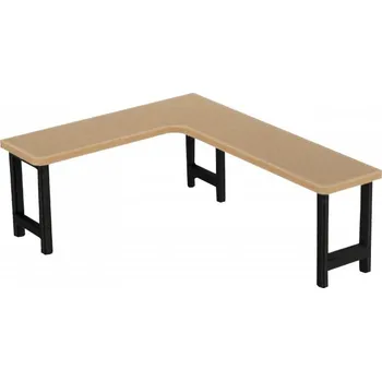 Psací stůl Stůl se dřevěnou deskou - rohový 1:64