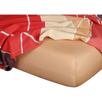 Prostěradlo Jersey prostěradlo světle hnědá - 90x200/20 cm jednolůžko