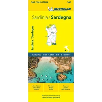 Cestování Sardinia - Michelin Local Map 366 - Michelin