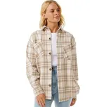 Rip curl dámská bunda High Tide Soft Flannel Bone | Bílá | Velikost L | 100% bavlna