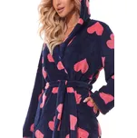 Dámský župan se srdíčky L&L Futura 2311 Futura S-XL Velikost: S, Barva: Tmavě modrá