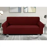 Elastický žakárový potah na trojmístnou pohovku BestBerg / vínová