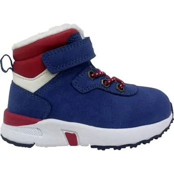 Dívčí zimní obuv Dětská zateplená obuv Lewro KEMUK 21 Modrá, Červená, Bílá