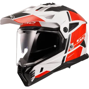 Helma na motorku Ls2 mx702 pioneer ii hill white red-06 xl