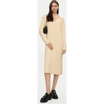 Dámské šaty Brave Soul Úpletové šaty LKD-248ZULLATTA Écru Oversize M