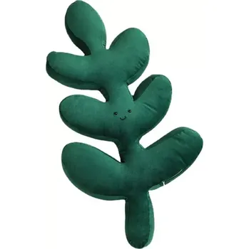 Polštář Dekorativní plyšový polštář ve tvaru listu – Typ 1