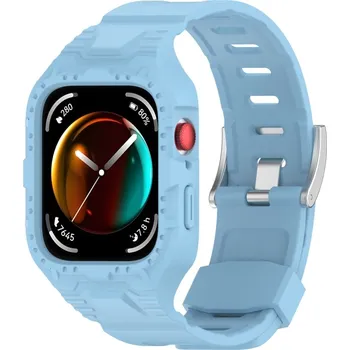 Ostatní příslušenství k chytrým hodinkám VSECHNONAMOBIL 83180 GLACIER Ochranné pouzdro s řemínkem pro Huawei Watch Fit3 světle modré
