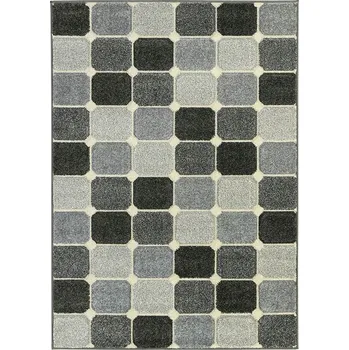 Koberec Breno Kusový koberec PORTLAND 172/RT4K, 67x120 cm, Šedá/Vícebarevné