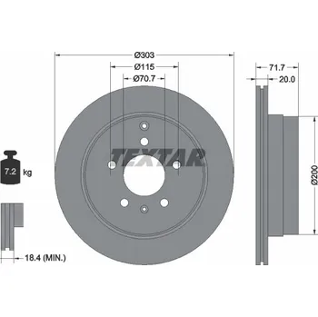 Brzdový kotouč Brzdový kotouč TEXTAR (92165503)