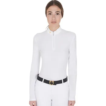 Dámské tričko EQUESTRO Triko závodní Warm+ Equestro, dámské, bílé XS