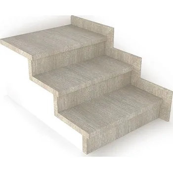 Stavební profil Schodový nášlap / profil TOPSTEP Flex Dub alabaster 1200 × 340 × 11 mm