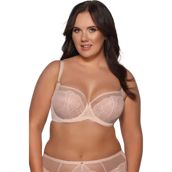 Podprsenka Podprsenka s krajkovým vzorem Ava 2109 Velikost: 70H, Barva: Béžová