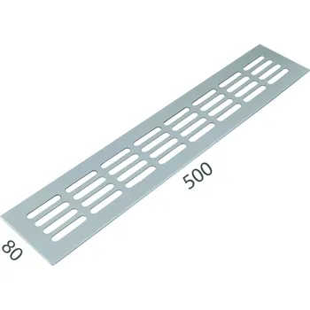 Větrací mřížka MP - Větrací mřížka 80 x 500 mm 80 mm, 500 mm F1 - Stříbrný elox