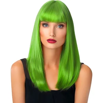 Paruka Dámská paruka - rovná s ofinou, zelená