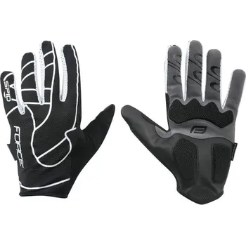 Cyklistické rukavice FORCE Dlouhoprsté rukavice FORCE MTB SPID letní bez zapínání, černé - XXL