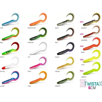 Umělá nástraha Umělá nástraha Delphin TwistaX Eeltail UVs / 5ks - 6cm/BOOTY