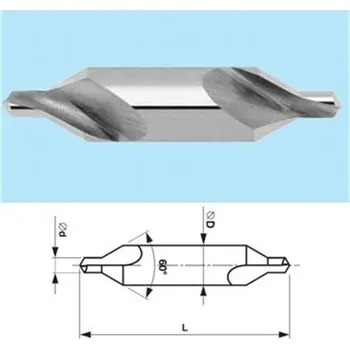 Vrták StimZet A100400V000S - Vrták středící pr. 4,0 / 10,0 mm, délka 59mm, středící (navrtávací) HSS, ČSN 221110 vybrušovaný