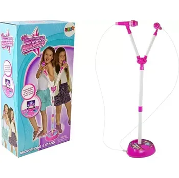 Hudební nástroj pro děti LEAN Toys Duální mikrofonní hudební světlo MP3 LED světelný stojan