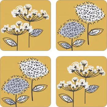 prostírání City Look, Anglie CL - Korkové prostírání pod skleničky Retro Meadow 4 ks - 10,5*10,5 cm