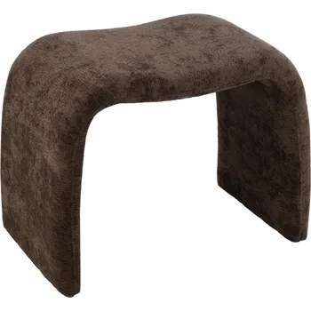 Stolička Hnědá čalouněná stolička J-line Naute 47 cm
