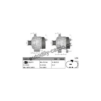 Alternátor Alternátor DENSO (DE DAN1203)
