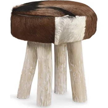 Stolička Stylová stolička Cabra s kožešinou