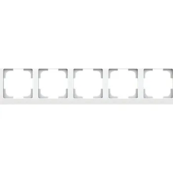 vypínač ABB Zoni Rámeček pětinásobný pro vodorovnou i svislou montáž matná bílá