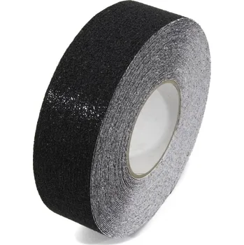 Výstražná páska Černá korundová voděodolná protiskluzová páska FLOMA Marine - 18,3 m x 5 cm a tloušťka 1 mm (80081249) FLOMAT