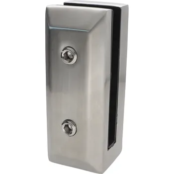 boční držák pro kotvení skla, broušená nerez - kotvení pro skleněnou výplň 8 mm - 13,52 mm