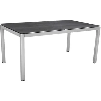 Jídelní stůl Stern Jídelní stůl Classic, Stern, obdélníkový 160x90x73 cm, profil nohou čtvercový, rám nerezová ocel, deska teak