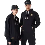 mikina New Era Script Logo Oversized Hoody - Black/Metallic Gold M