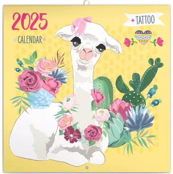 Kalendář Poznámkový kalendář Šťastné lamy 2025