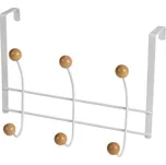 DOCHTMANN Věšák na dveře 6 háčků 28 x 4,5 x 21,5cm, bílý