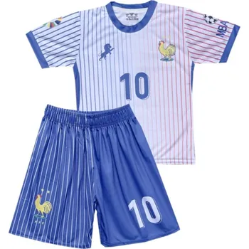 Numberoplus Dětský fotbalový dres Komplet Francie - Mbappe 10 EURO 2024 (Balení/14ks)