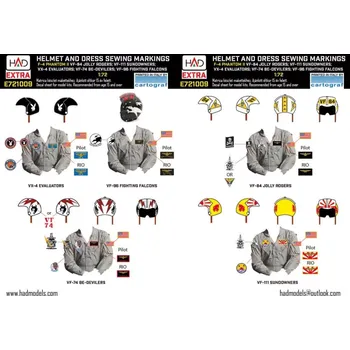Plastikový model HAD models 1/72 F-4 Phantom II Patches & helmet markings